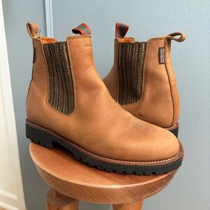 Unworn Penelope Chilvers Leather Chelsea Boots with Metallic Accents